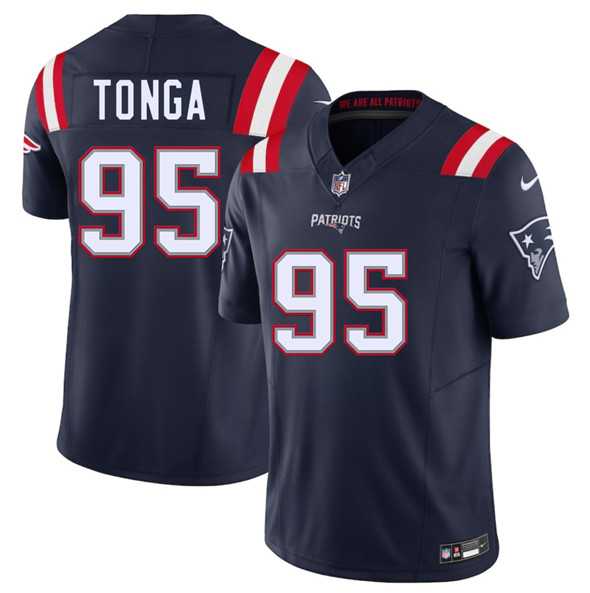Men & Women & Youth New England Patriots #95 Khyiris Tonga Navy 2025 F.U.S.E. Vapor Limited Stitched Jersey->new england patriots->NFL Jersey
